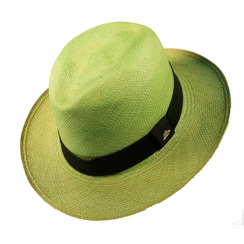 Chapéu Panamá Clássico Colorido Verde Abacate
