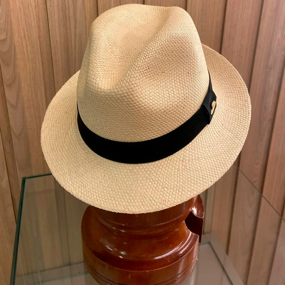 Chapéu Panamá Indiana Fedora Natural - Imagem 3