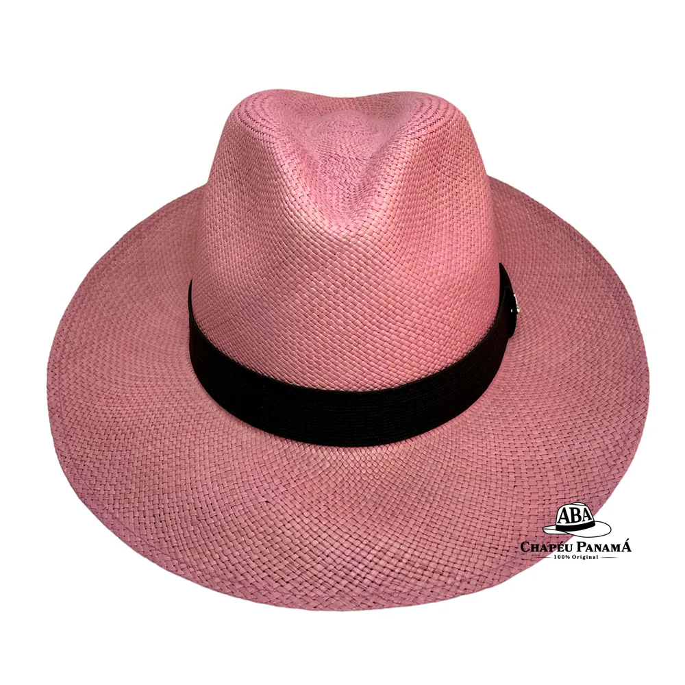 Chapéu Panamá Colorido Clássico Rosa Antigo - Imagem 3