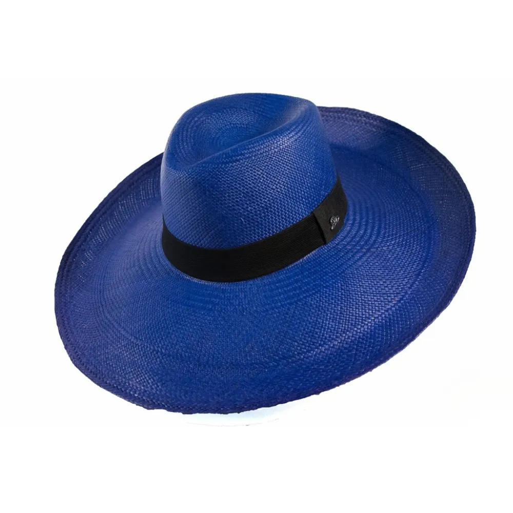 Chapéu Panamá Alon Aba Larga Azul Bic