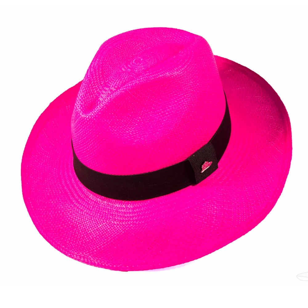Chapéu Panamá Colorido Clássico Pink