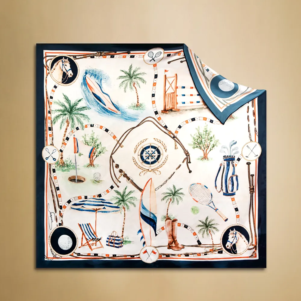 Lenço Allaria em Toque de Seda 90×90